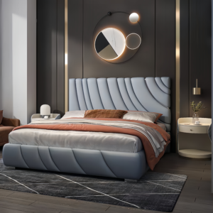 Light luxury leather small-head CMBL013  bed