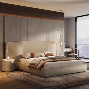 Queen Bed in Light Luxury Style